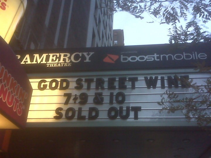 God Street Wine – Gramercy Theatre, NYC NY 7/9&10/10