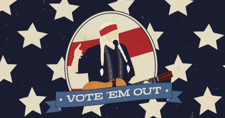 WATCH: Willie Nelson Shares Animated Video For “Vote ‘Em Out”