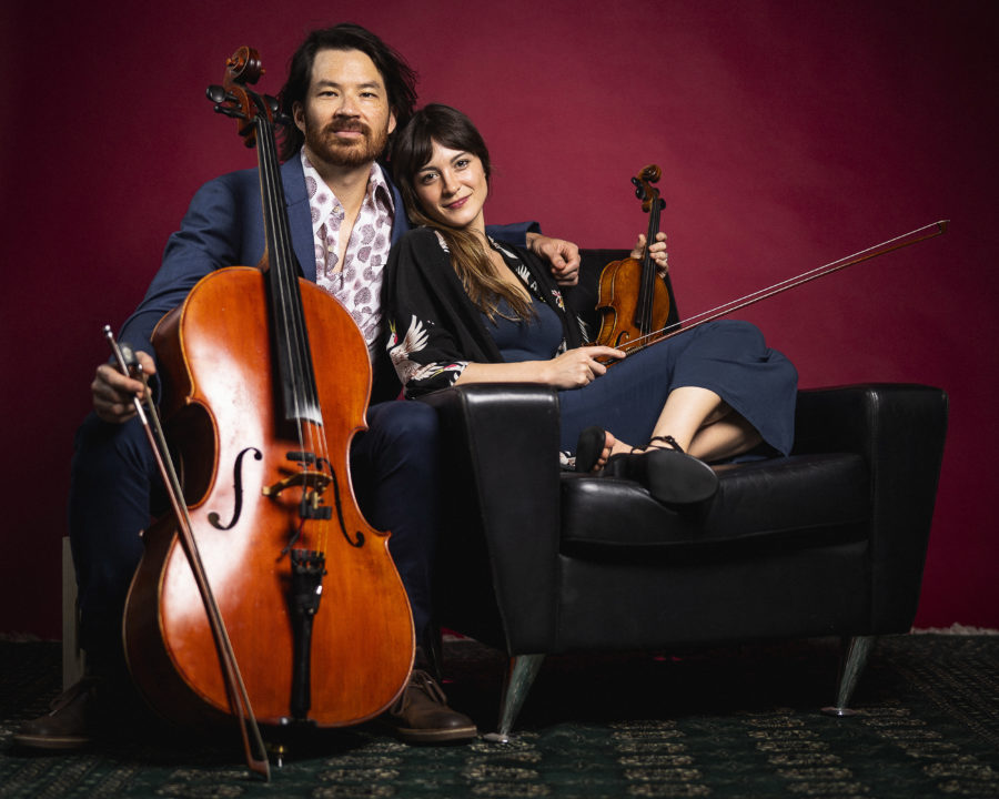 SONG PREMIERE: Cello/Violin Duo Takénobu Mold New-Wave Gusto Via “Peachy Keen”
