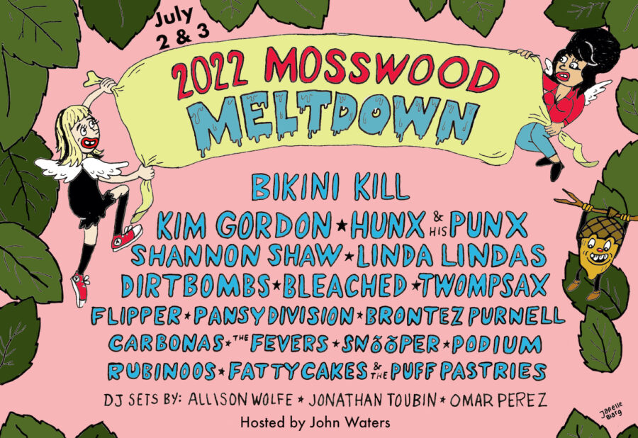 Kim Gordon, Bikini Kill, Bleached Top Mosswood Meltdown 2022 Lineup