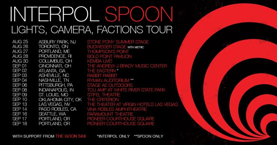 Spoon & Interpol Kick Off ‘Lights, Camera, Factions Tour’ In Asbury Park, NJ