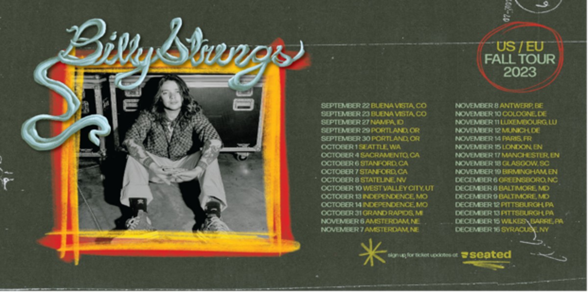 Billy Strings Announces Extensive U.S. & Europe Fall Tour