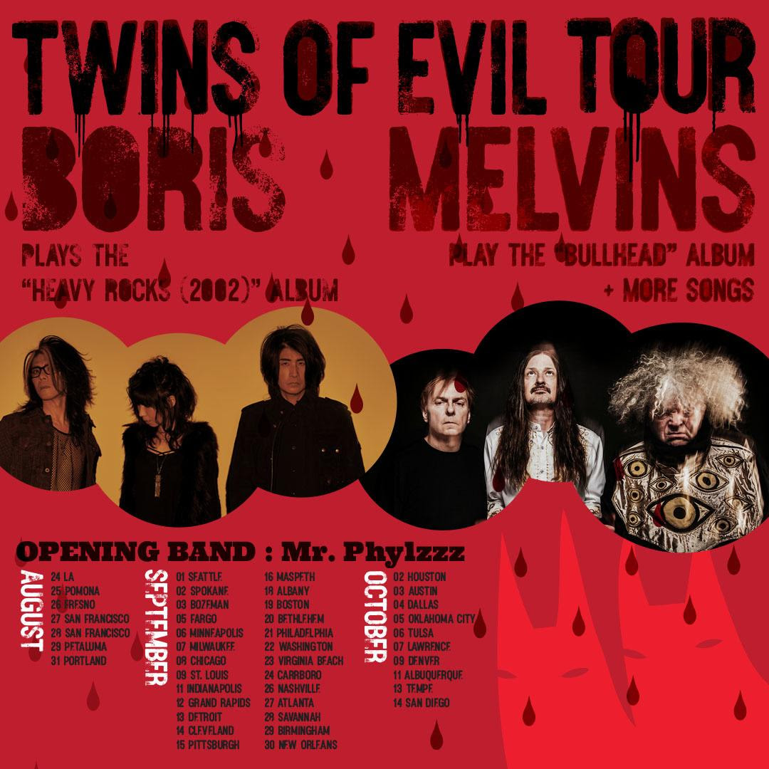 The Melvins & Boris Announce Twins Of Evil Tour