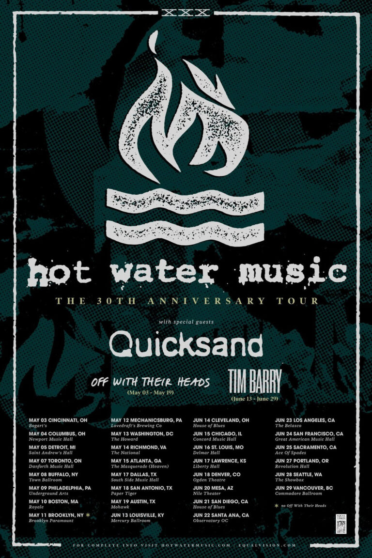 Hot Water Music Share 30th Anniversary Tour Dates