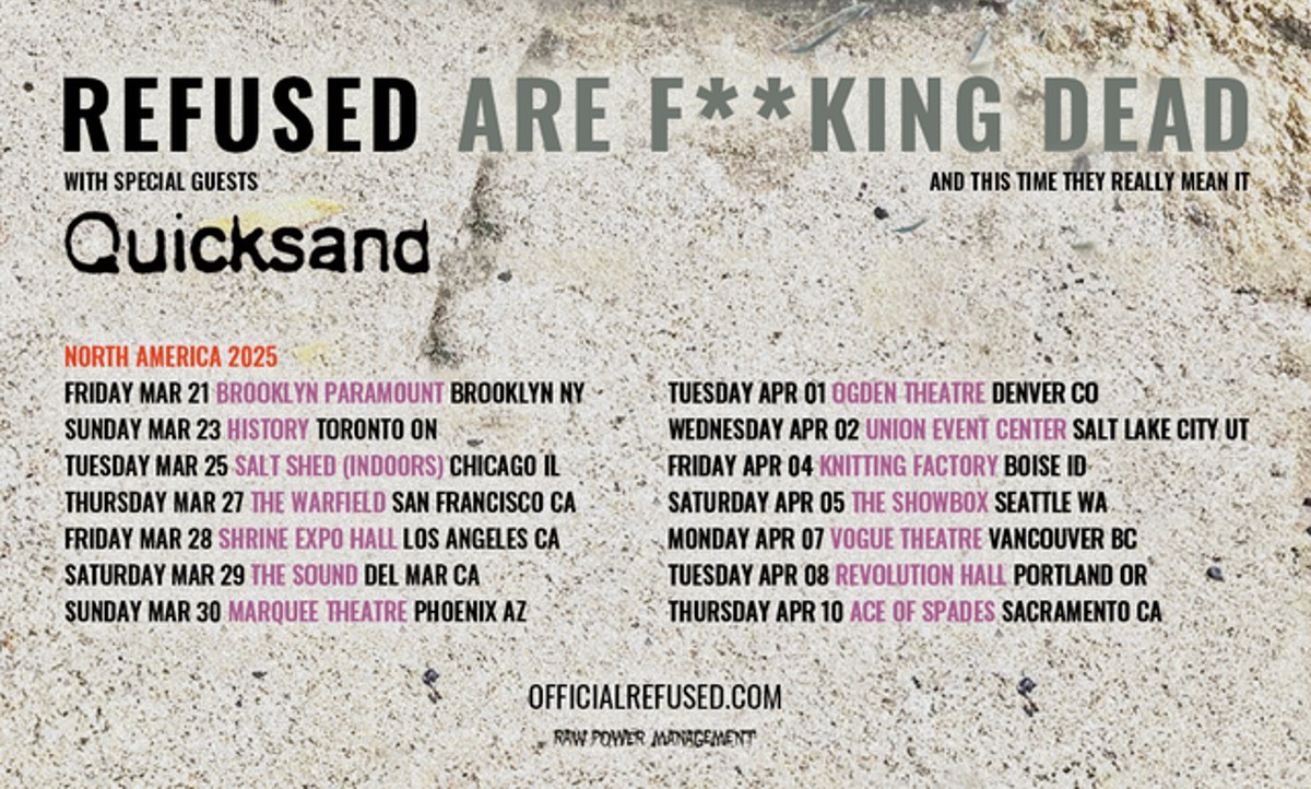 Refushed Announce Farewell Tour -Quicksand To Support