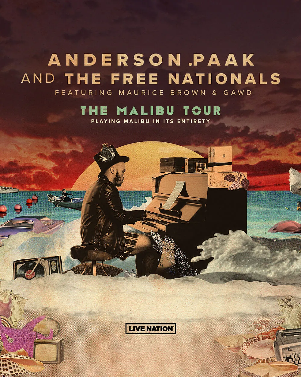 u*p様 アルステイク CD セトリ Anderson .Paak and The Free Nationals Kick Off The Malibu Tour at
