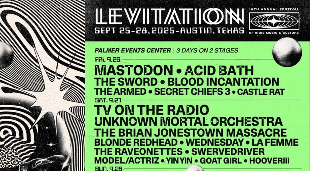 TV on the Radio, Pavement, Mastodon, Acid Bath, Built to Spill Lead Loaded Levitation 2025 Lineup
