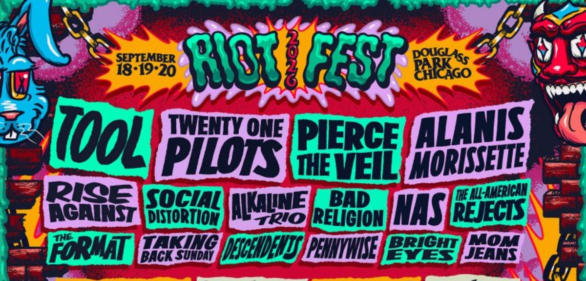 Tool, Twenty One Pilots, Iggy Pop, Pierce the Veil, Bad Religion, Angine De Pointrine, NAS, Patti Smith & More Lead Loaded Riot Fest 2026