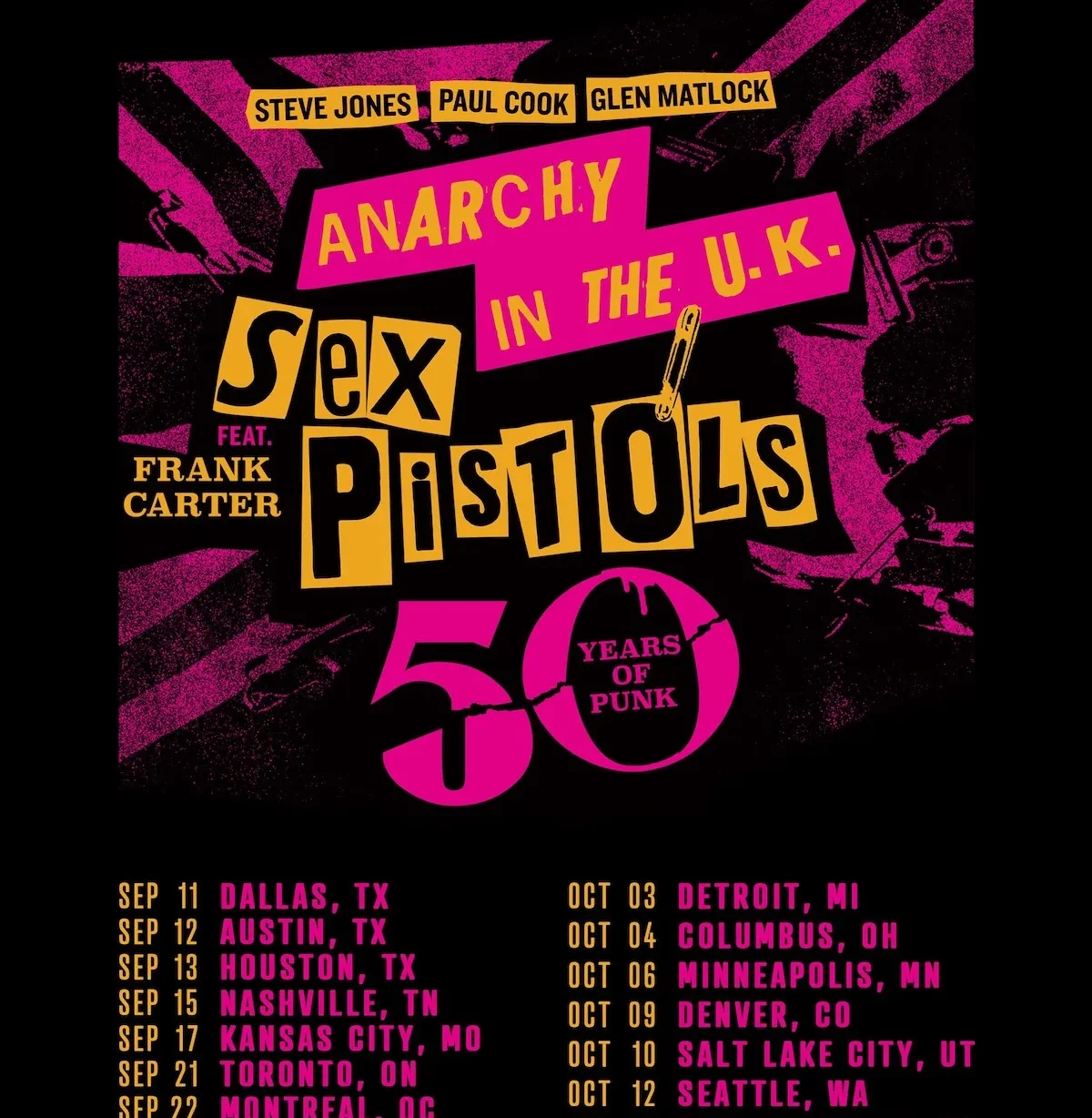 Sex Pistols Featuring Frank Carter Storm Dallas's Longhorn