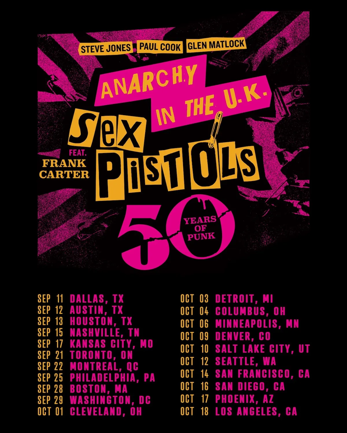 Sex Pistols Featuring Frank Carter Storm Dallas's Longhorn